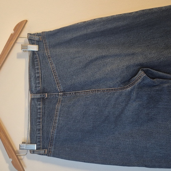 Vtg Y2K L.A. Blues Flare Jeans Vertical Stitch Detail Medium Wash Denim Size 8 - Picture 7 of 7